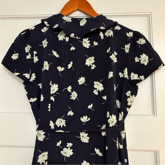 Elika Wrap Dress Navy - Picture 8 of 9